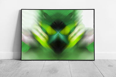 Vivid Green Abstract Framed Print: Modern Digital Wall Art for Contemporary Home Decor - Print Store