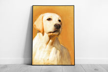Load image into Gallery viewer, Yellow Labrador Puppy Oil Painting Wall Art Print Framed Decor for Dog Lovers - Print Store
