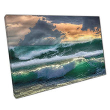 Load image into Gallery viewer, Crashing Waves Canvas Print: Ready-to-Hang Coastal Wall Art for Home and Office Decor - Print Store
