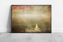 Load image into Gallery viewer, Vintage Fantasy Swan Wall Art Print  Ready to Hang Framed Picture - Print Store
