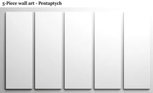 Load image into Gallery viewer, five pieces of white art hanging on a wall
