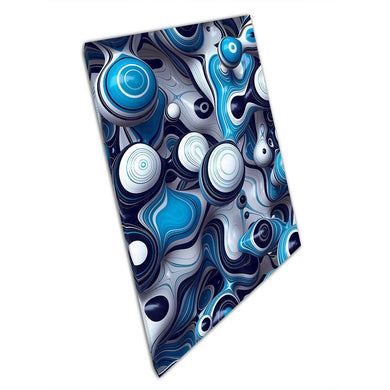 Abstract Blue & White Paint Splash Canvas Art: Modern 3D Print for Home Office Wall Decor - Print Store