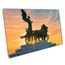 Load image into Gallery viewer, Quadriga Of Victory Canvas Wall Art Print - Monument Of Victor Emmanuel Piazza Venezia Rome Decor - Print Store
