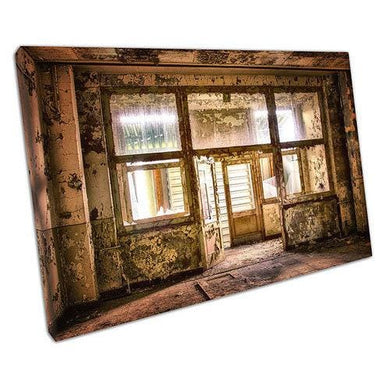 Abandoned Building Canvas Wall Art  Ready to Hang Picture for Home Office Décor - Print Store