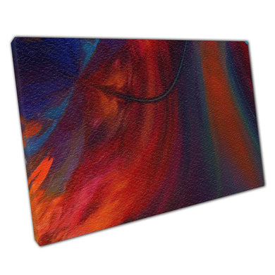 Abstract Canvas Wall Art: Fiery Purples & Oranges Pastel Strokes for Home Office Contemporary Decor - Print Store