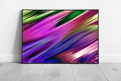 Vibrant Abstract Framed Wall Art: Multicolored Modern Flowing Design Print for Home Decor - Print Store