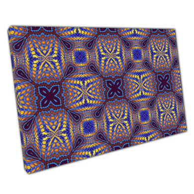Abstract Mosaic Wall Art Print  Art Deco Inspired Design in Purple Blue  Gold for Home or Office Decor - Print Store