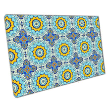 Load image into Gallery viewer, Abstract Blue Yellow Mosaic Canvas Wall Art Print for Home  Office Decor - Print Store

