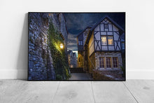Load image into Gallery viewer, Vintage Town Under Starry Sky: Framed Wall Art Print - Ready to Hang Scenic Landscape Picture - Print Store
