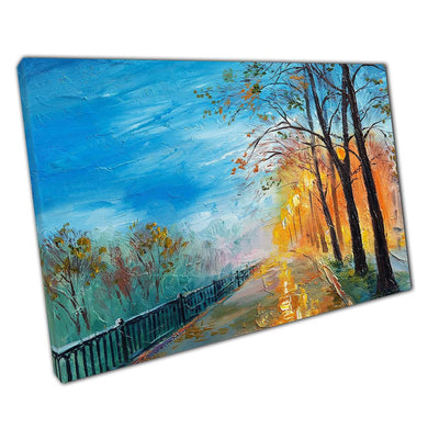 Abstract Autumn Rain Street Art Canvas Print for Home  Office Décor - Print Store