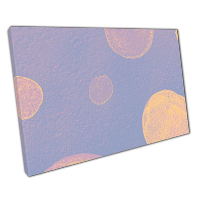 Abstract Polka Dot Canvas Wall Art Print for Home Office Decor in Pastel Shades - Print Store