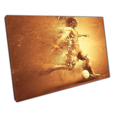 Abstract Soccer Player Grunge Canvas Art  Sports Wall Decor for Home  Office - Print Store