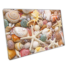 Load image into Gallery viewer, Coastal Canvas Print: Ocean-Themed Wall Art with Seashells, Coral, and Starfish for Home or Office Decor - Print Store
