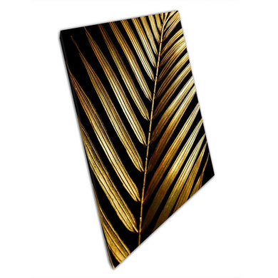 Abstract Palm Leaf Wall Art Print on Canvas  Dark Rich Minimalist Nature Photography for Home  Office Decor - Print Store